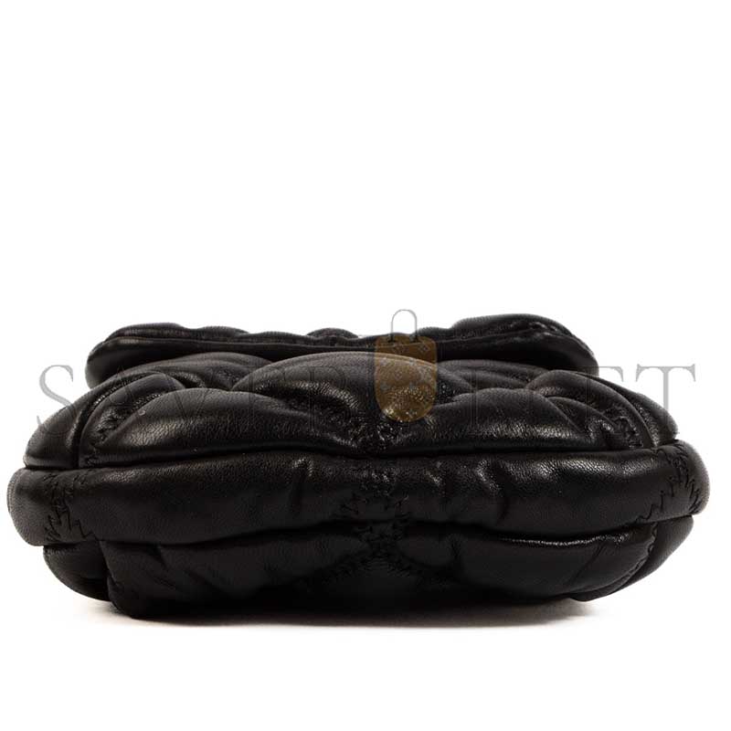 Ch**el black mini quilted bubble crossbody bag (14*11*5cm)